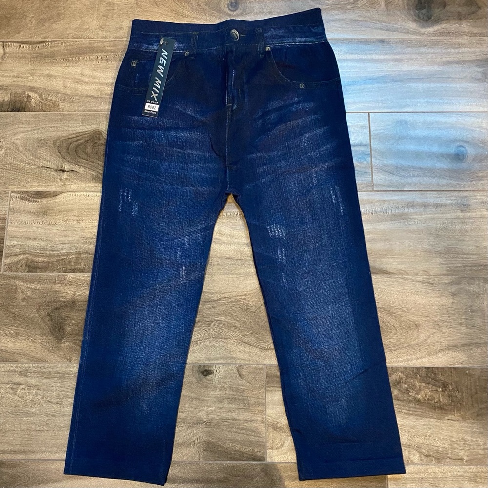 NWT New Mix Denim Look Stretchy Jeggings